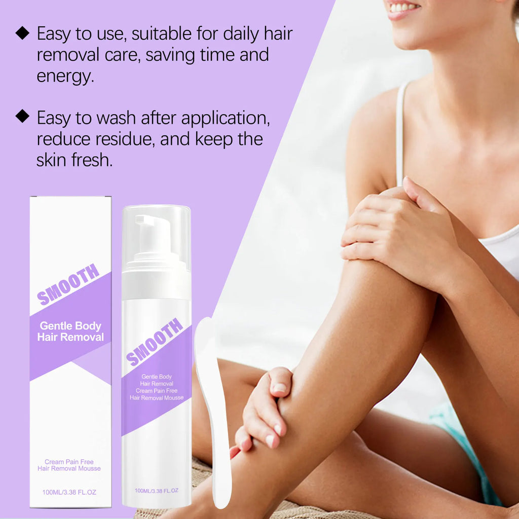 Painless Hair Removal Mousse for Smooth Skin