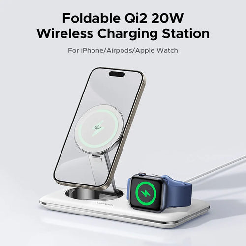 2-in-1 Magnetic Wireless Charging Station for iPhone and Earphones