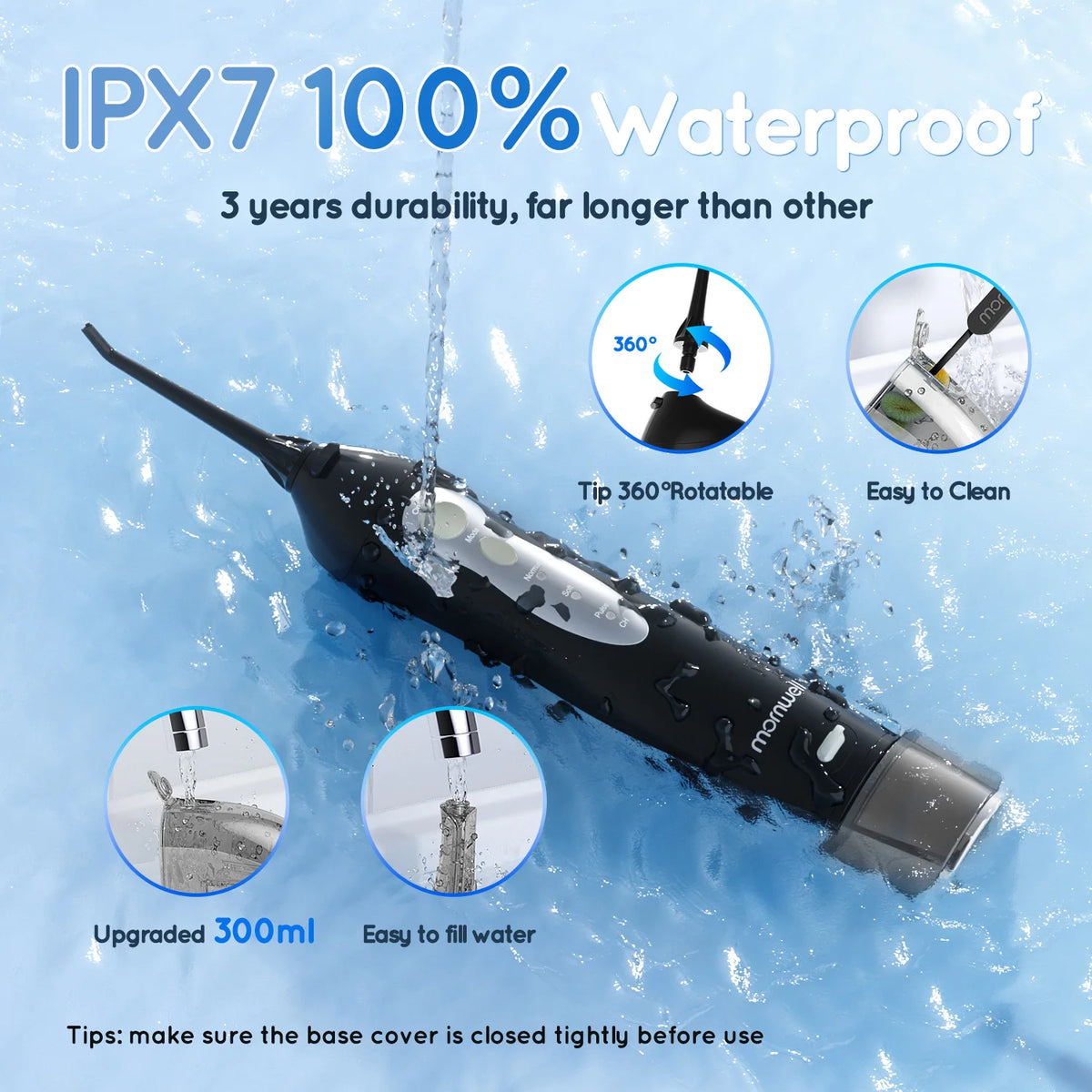 Portable Rechargeable Electric Water Flosser for Teeth Cleaning