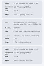3-in-1 100W Fast Charging Cable for Phone and Laptop
