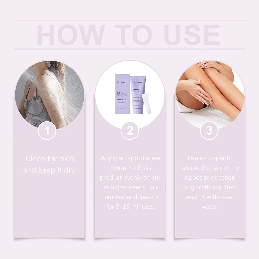 Painless Body Hair Removal Cream for Legs and Underarms