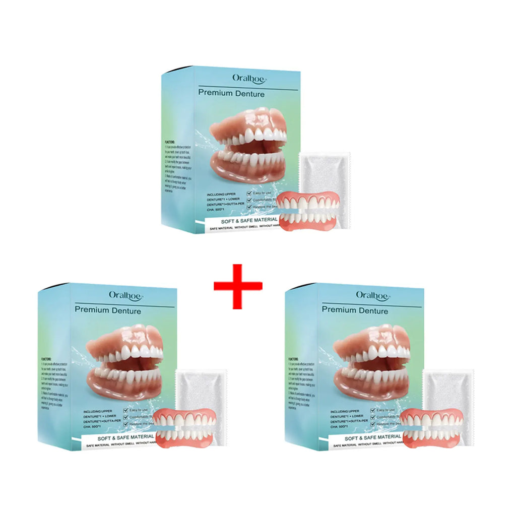Temporary Silicone Dental Veneers and Denture Set