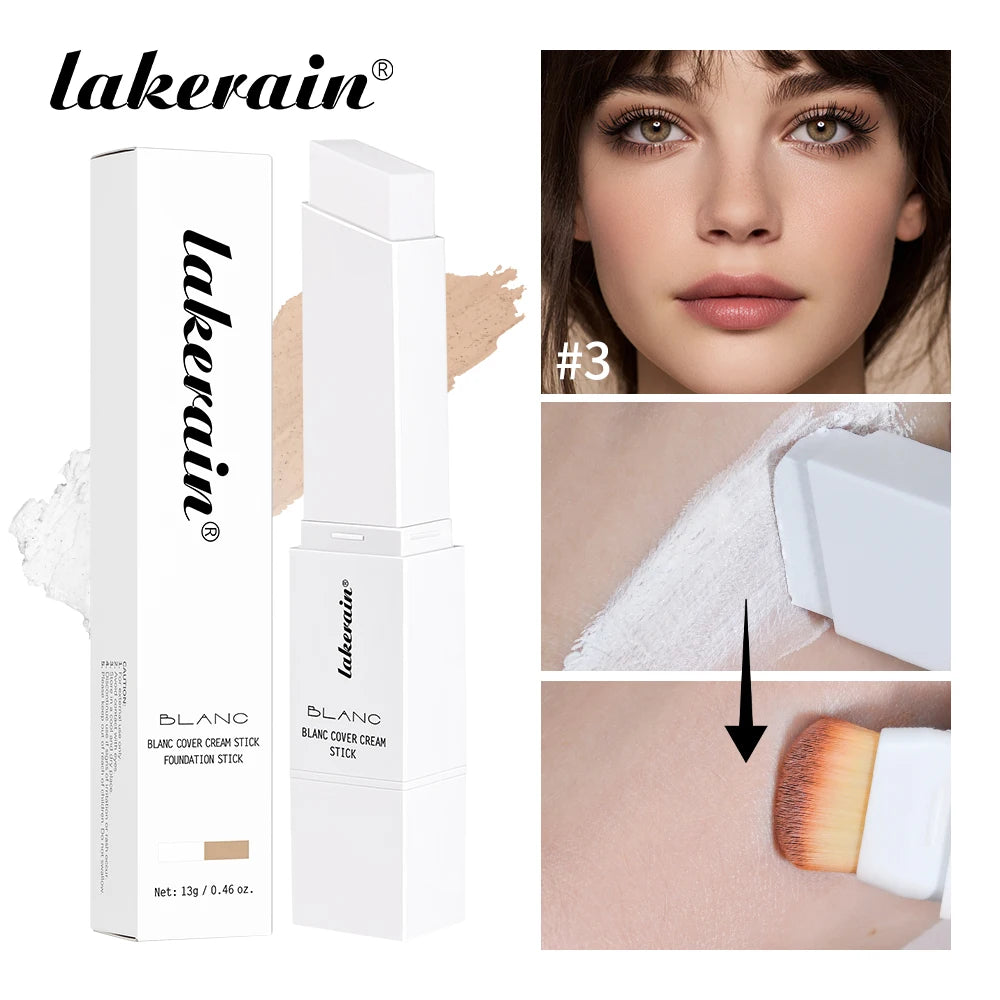 Full Coverage Cream Foundation Stick with Detachable Brush - 1