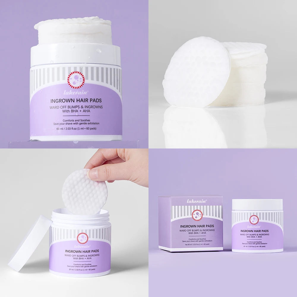 Ingrown Hair Treatment Pads for Razor Bumps and Exfoliation