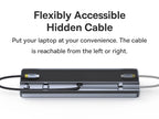 12-in-1 USB-C Triple Display Docking Station with Laptop Stand