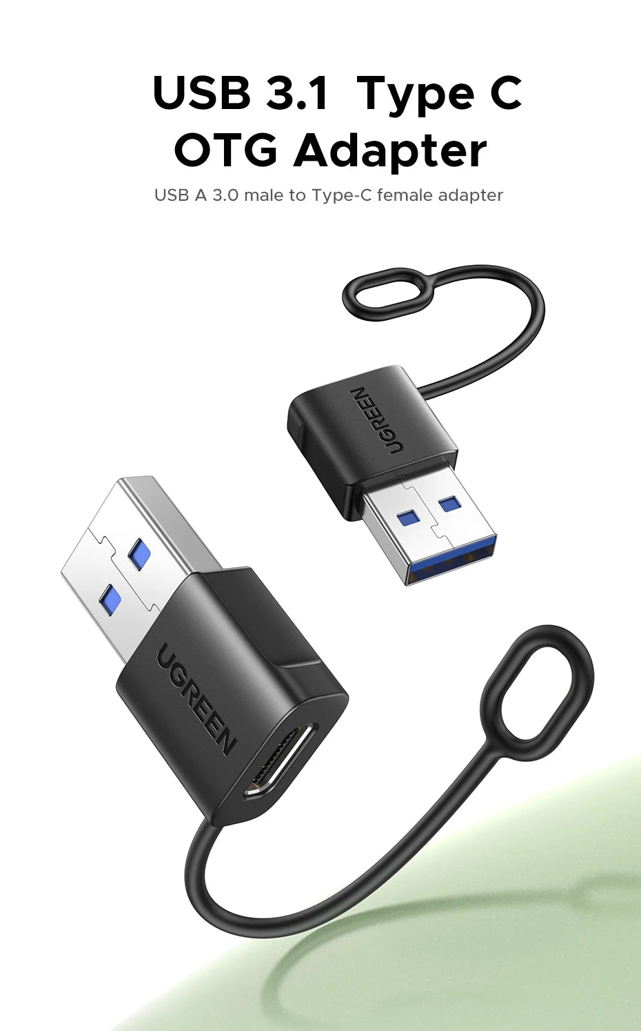 USB-A to USB-C 3.1 OTG Data Transfer Adapter - 7