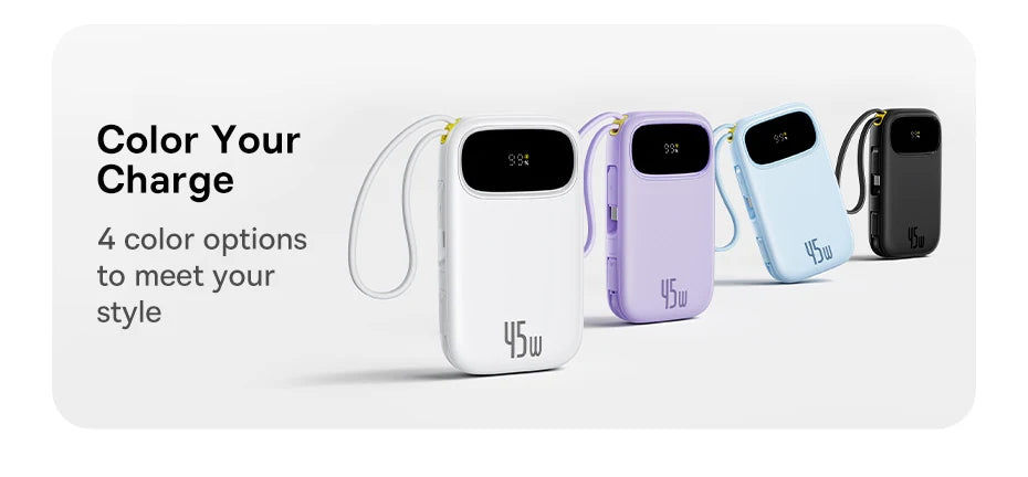45W Fast Charging Power Bank with Built-in Cables - 9