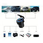 Dual USB Type C Quick Charger Socket PD30W QC3.0 for 12V 24V Vehicles