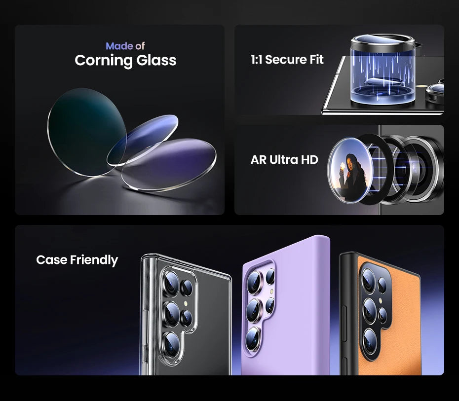 Tempered Glass Camera Lens Protector for Samsung Galaxy S24 Ultra - 8