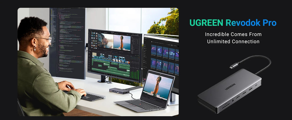 13-in-1 Triple Display USB-C Docking Station with 4K 60Hz HDMI