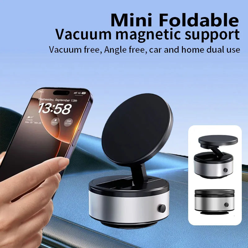Foldable Magnetic Vacuum Car Phone Holder 360 Degree Adjustable Mount