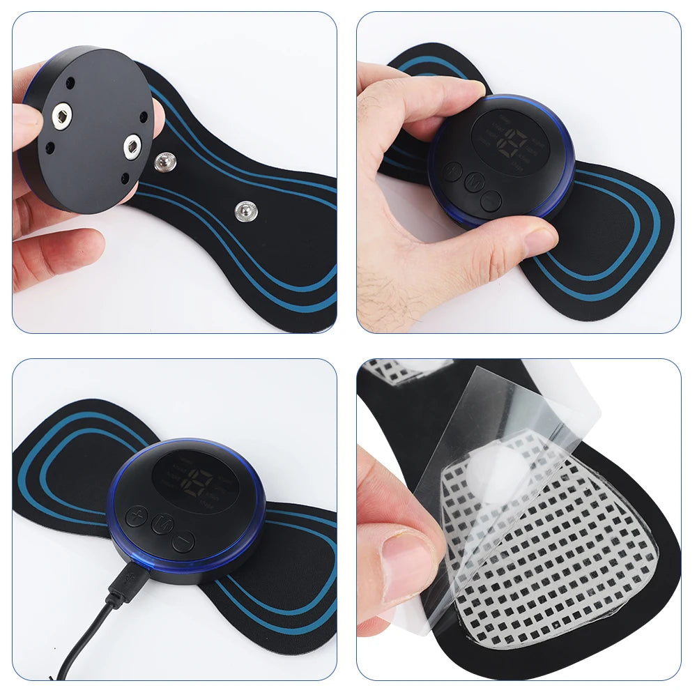 Portable Electric Muscle Massage Patch with Remote
