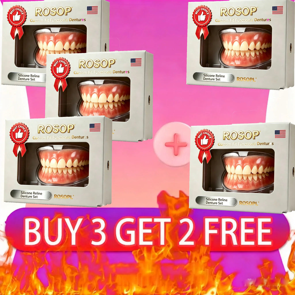 Soft Silicone Full Denture Set for Men and Women