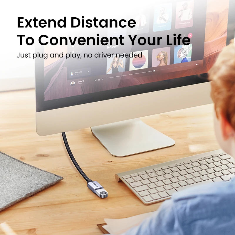 USB 3.0 Male to Female Extension Cable for Data Transfer