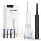 Portable Oral Irrigator and Electric Toothbrush Cleaning Kit