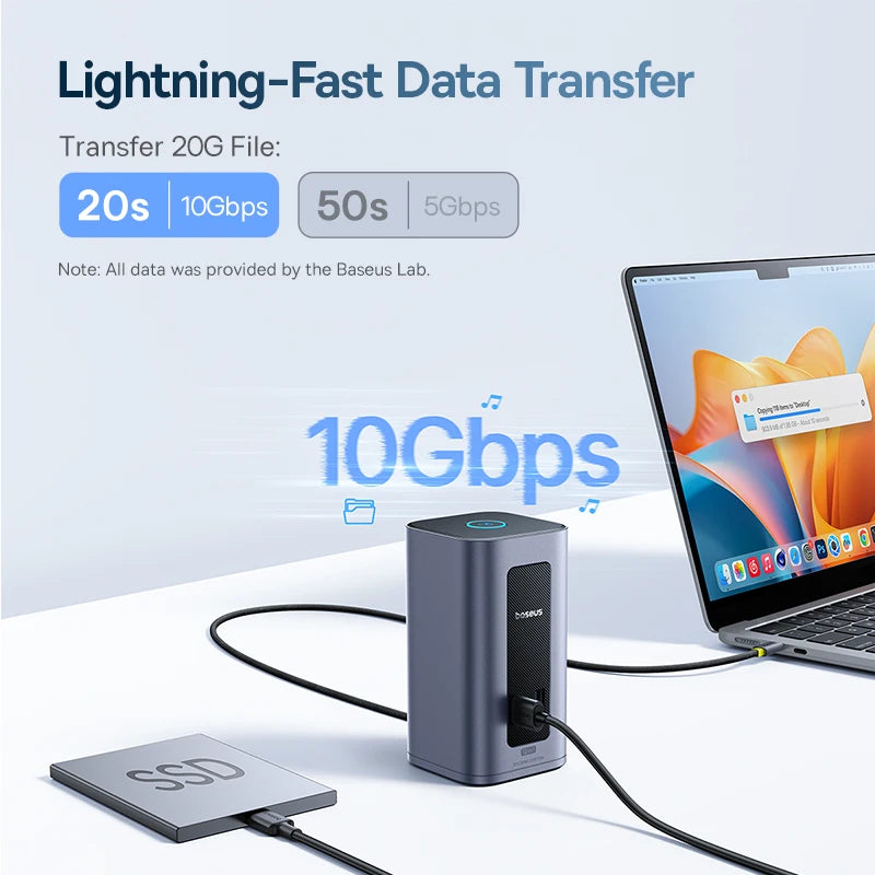 12-in-1 USB-C Docking Station for MacBook and Windows Laptops