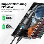 63W Dual-Port Fast Car Charger with PD 3.0 and PPS
