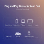 Bluetooth 5.0 AUX Audio Receiver Transmitter USB to 3.5mm Jack Adapter