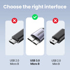 USB 3.0 to Micro B Data Cable for Hard Drives