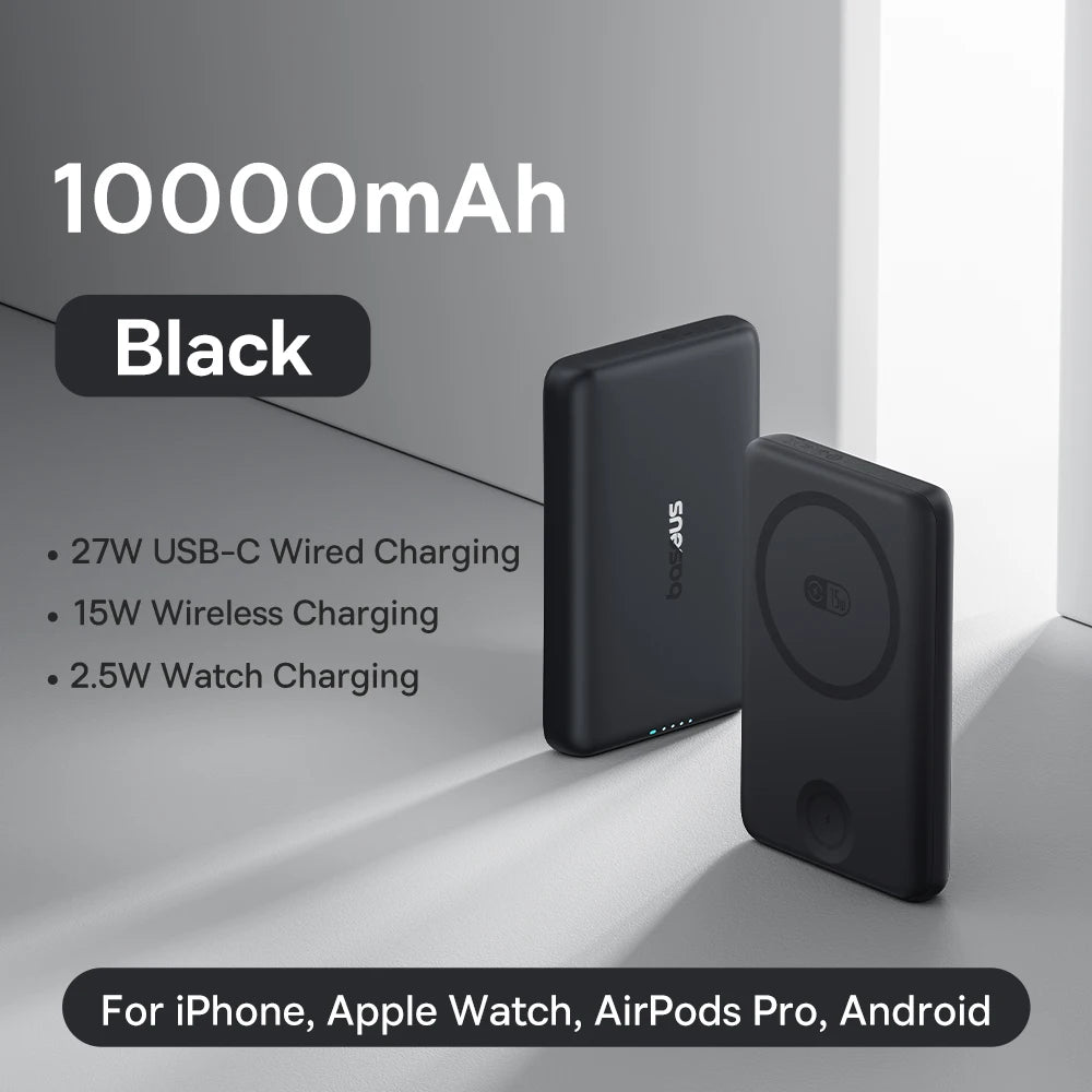 10000mAh Magnetic Wireless Power Bank for Phone and Watch