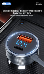 326W 6-Port Car Charger USB-C QC3.0 Cigarette Lighter Splitter 12-24V