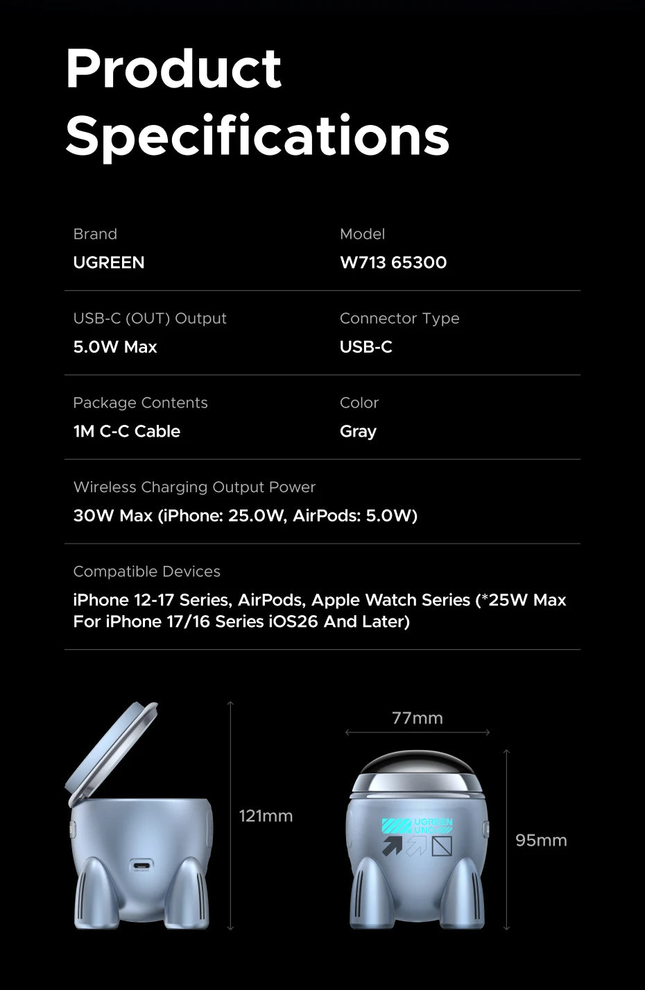 2-in-1 Qi2 Magnetic Wireless Charger for Phones and Earbuds - 16