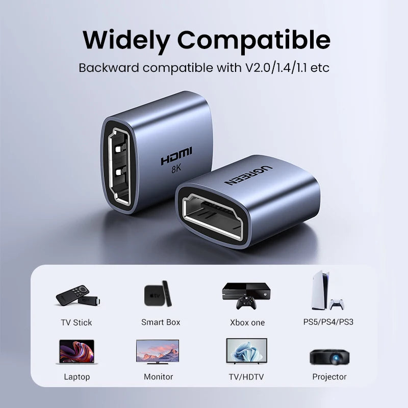 8K HDMI 2.1 Female to Female Extension Cable Coupler