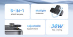 6-in-1 UK Plug Power Strip with 30W USB-C Fast Charging