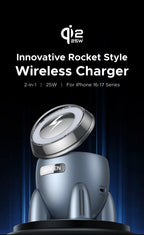 2-in-1 Qi2 Magnetic Wireless Charger for Phones and Earbuds