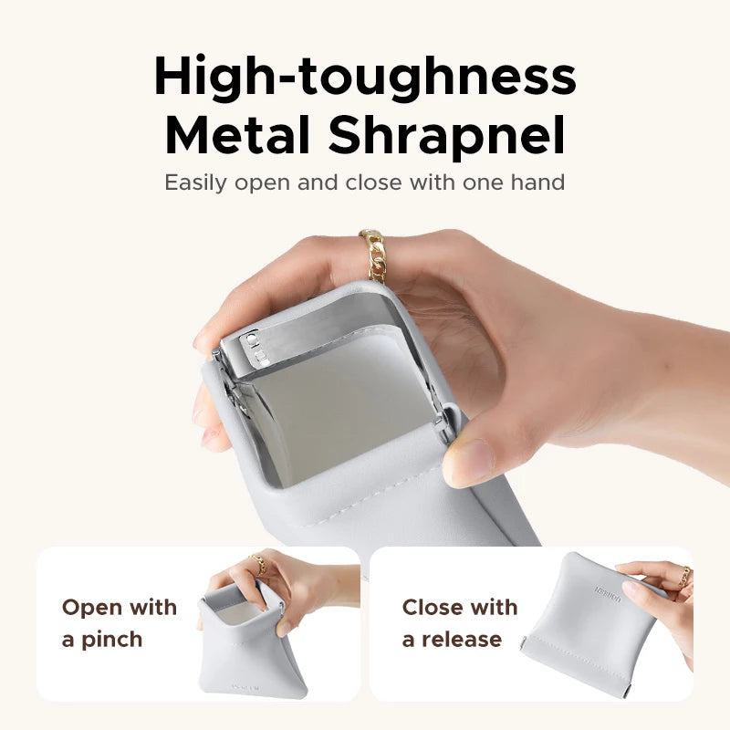 Magnetic Leather Earphone and Earbud Storage Pouch - 5