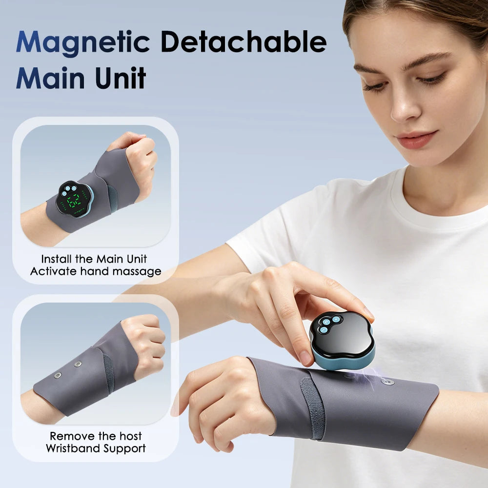 Electric Microcurrent Wrist Massager for Pain Relief