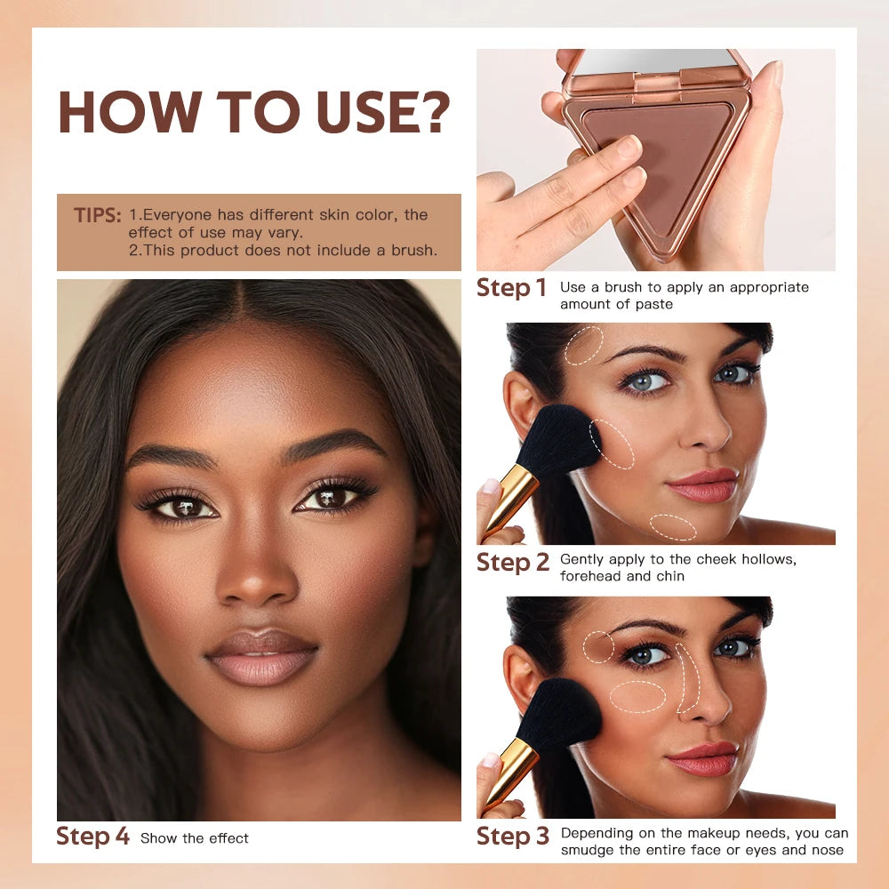 Matte Bronzer Contour Powder for Face Sculpting