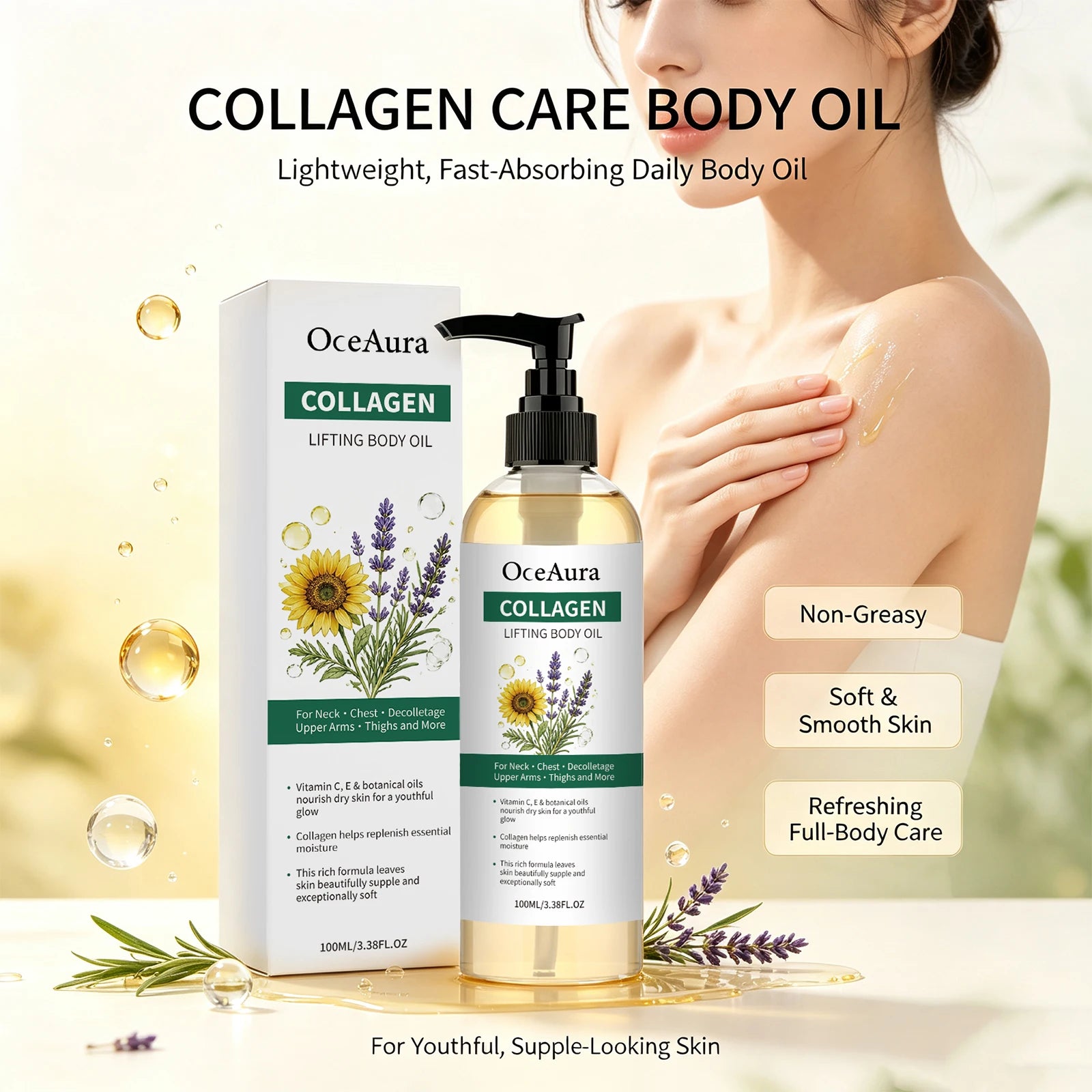Collagen Nourishing Body Oil for Dry and Rough Skin - 4