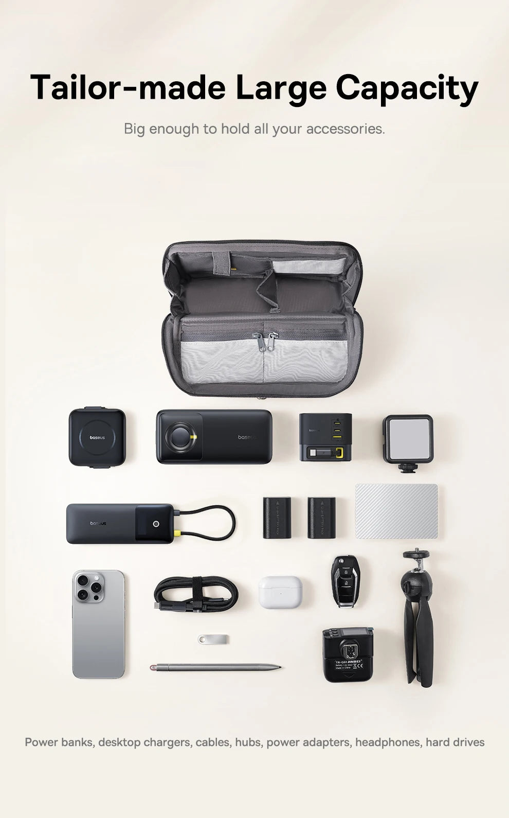 Portable Digital Electronics Travel Organizer Case - 9