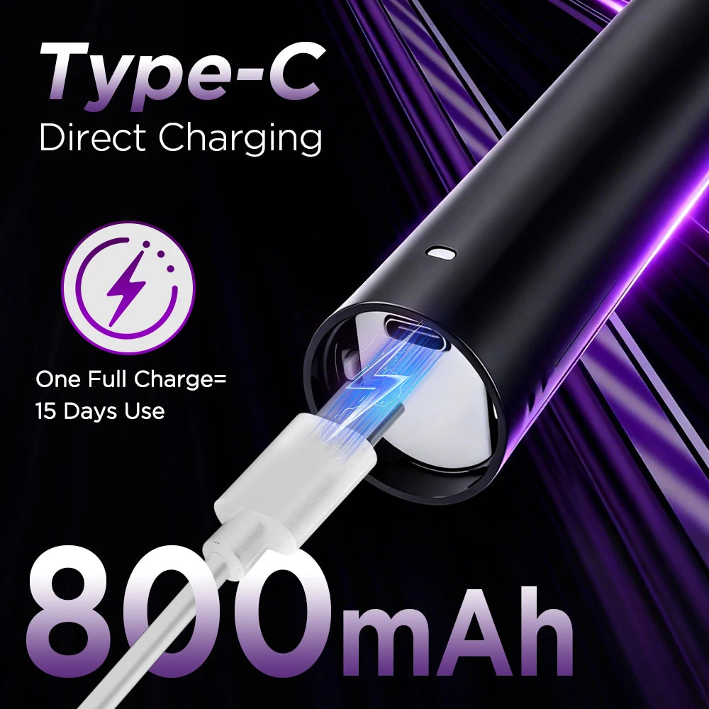 Rechargeable Electric Toothbrush with 5 Modes and 4 Brush Heads - 12