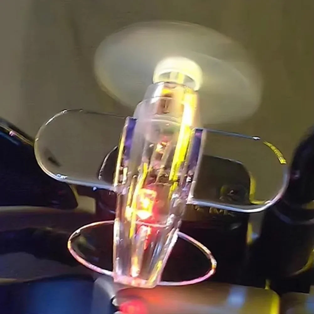 2pcs Wind Powered LED Airplane Decor for Motorcycle Car and Bicycle