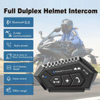 BT-12B Bluetooth 5.0 Motorcycle Helmet Intercom Headset 300M Range