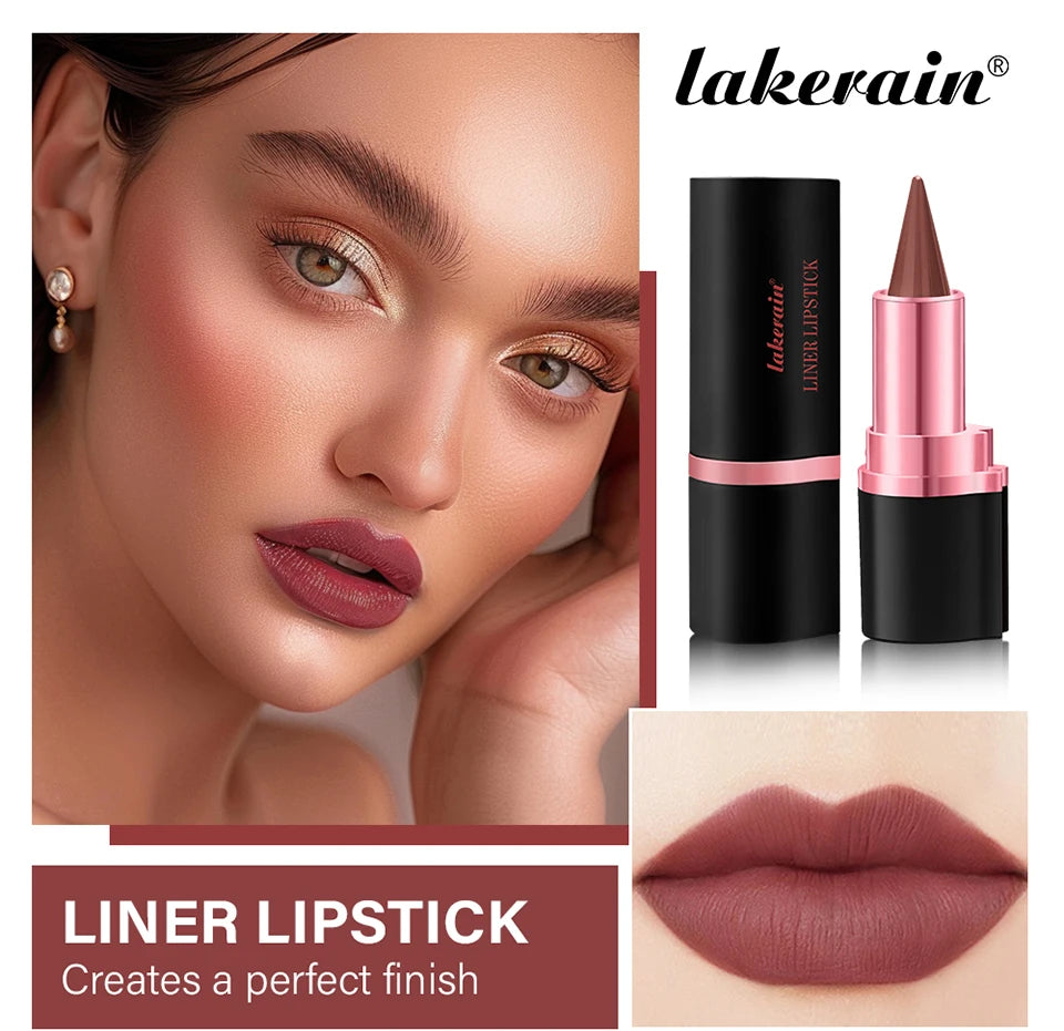 2-in-1 Waterproof Matte Lipstick and Lip Liner - 17