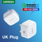 20W USB-C PD Fast Wall Charger for Smartphones