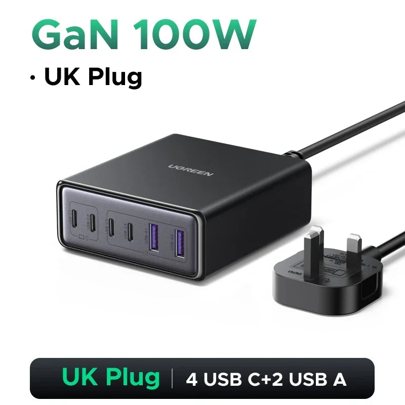 65W GaN 5-Port USB-C Desktop Fast Charger