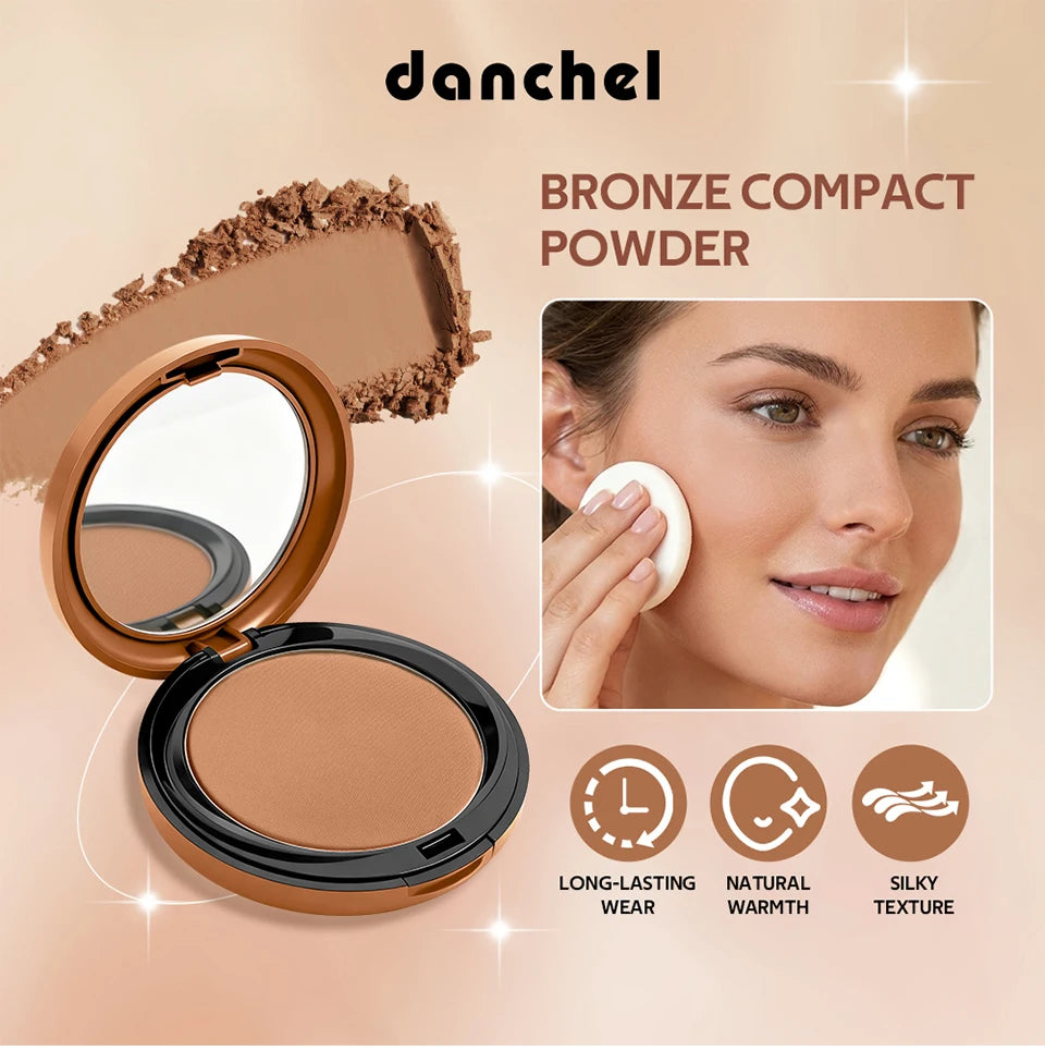 Matte Bronzer Compact Powder for Natural Sun-Kissed Glow