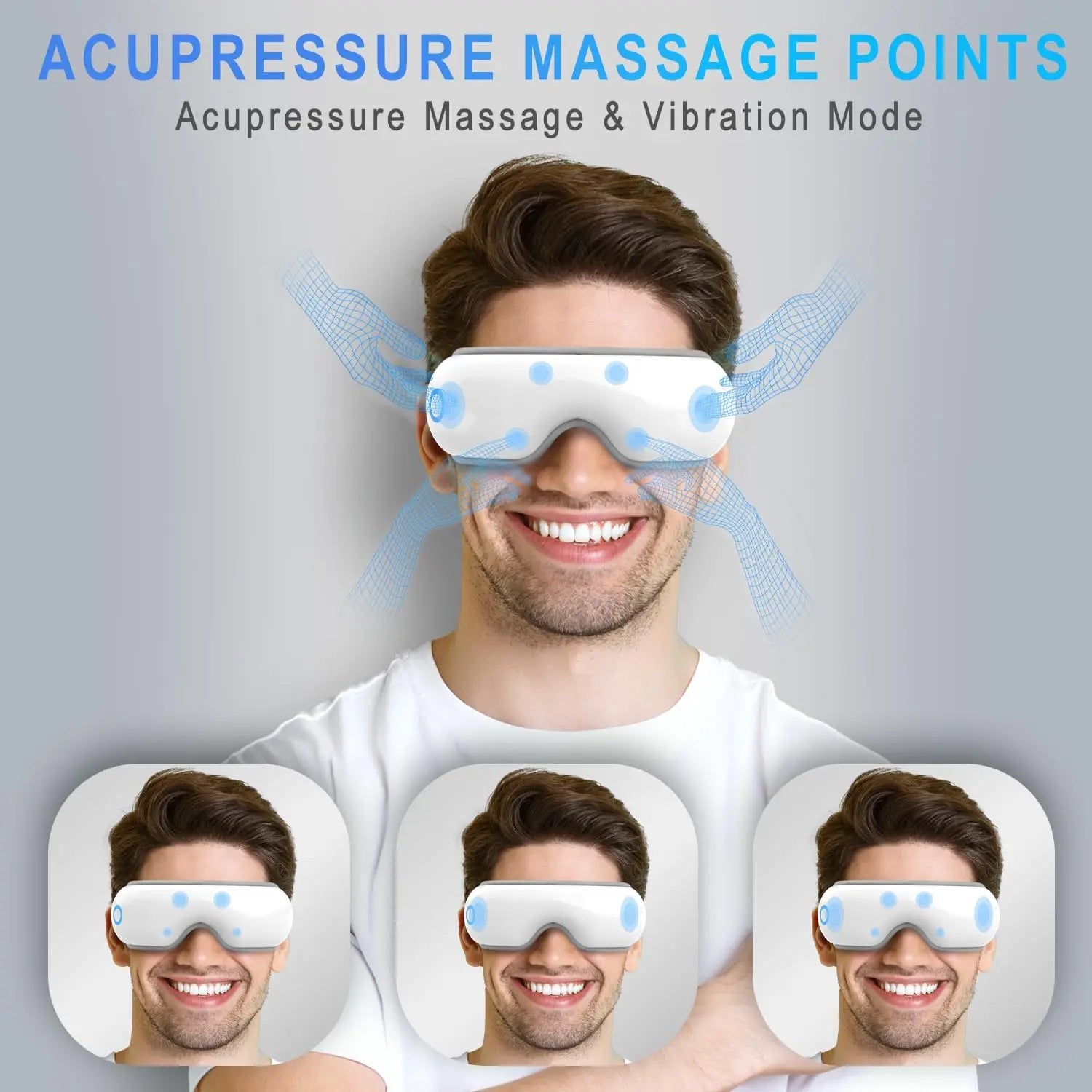 Rechargeable Eye Massager with Air Pressure and Vibration - 2