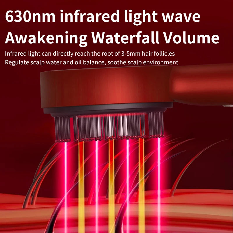 Electric Scalp Massage Comb with Red Light and Liquid Applicator - 4