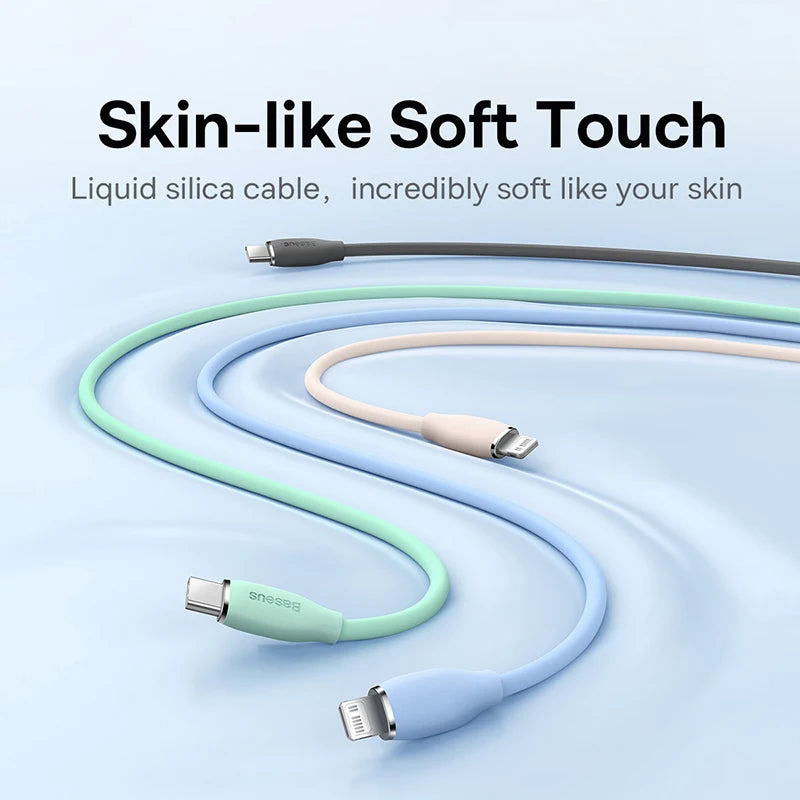 USB-C to Lightning 20W Fast Charging Liquid Silicone Cable