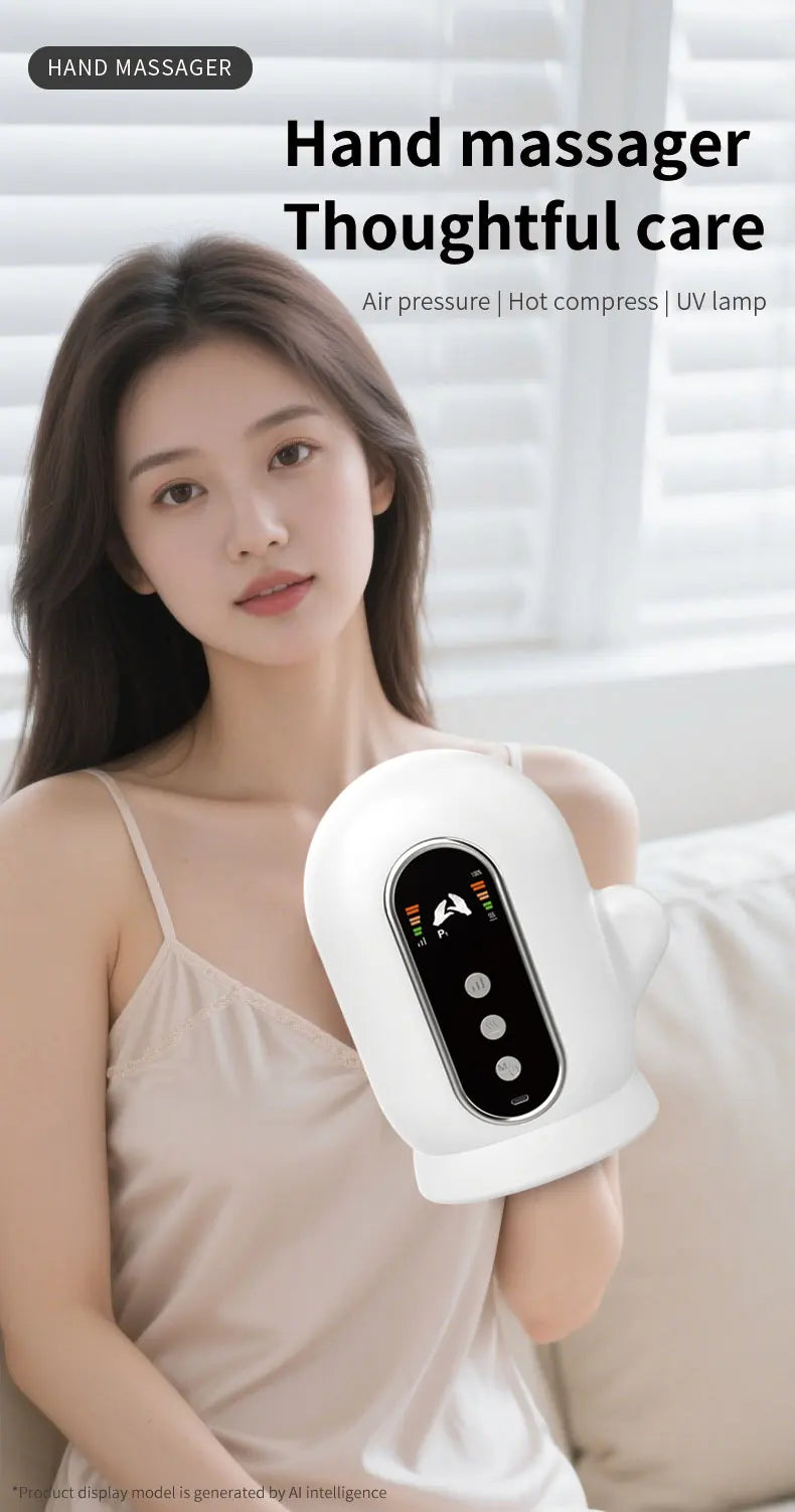 Electric Hand and Wrist Compression Massager with Heat - 7