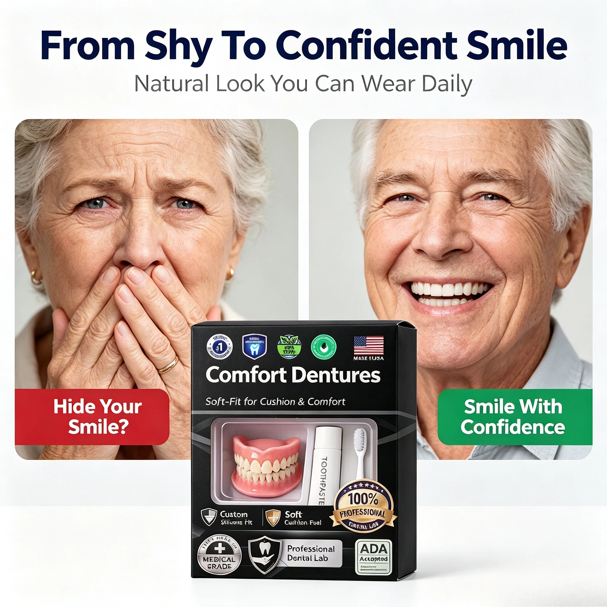 Moldable Silicone Cosmetic Denture Kit - 10