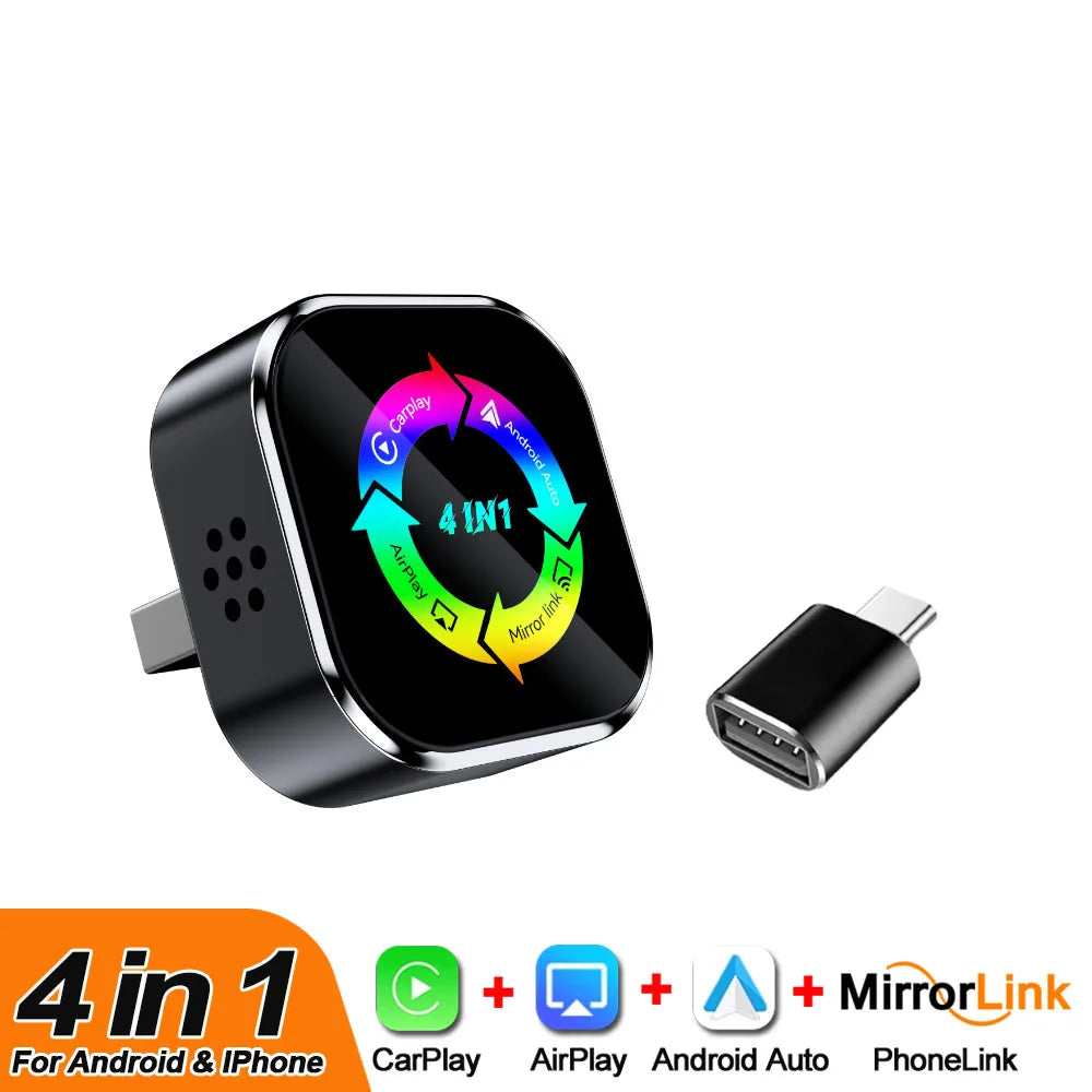 Wireless CarPlay and Android Auto 3-in-1 Adapter