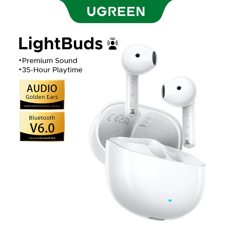 Wireless Bluetooth 6.0 TWS Earbuds with 35-Hour Battery Life - 24