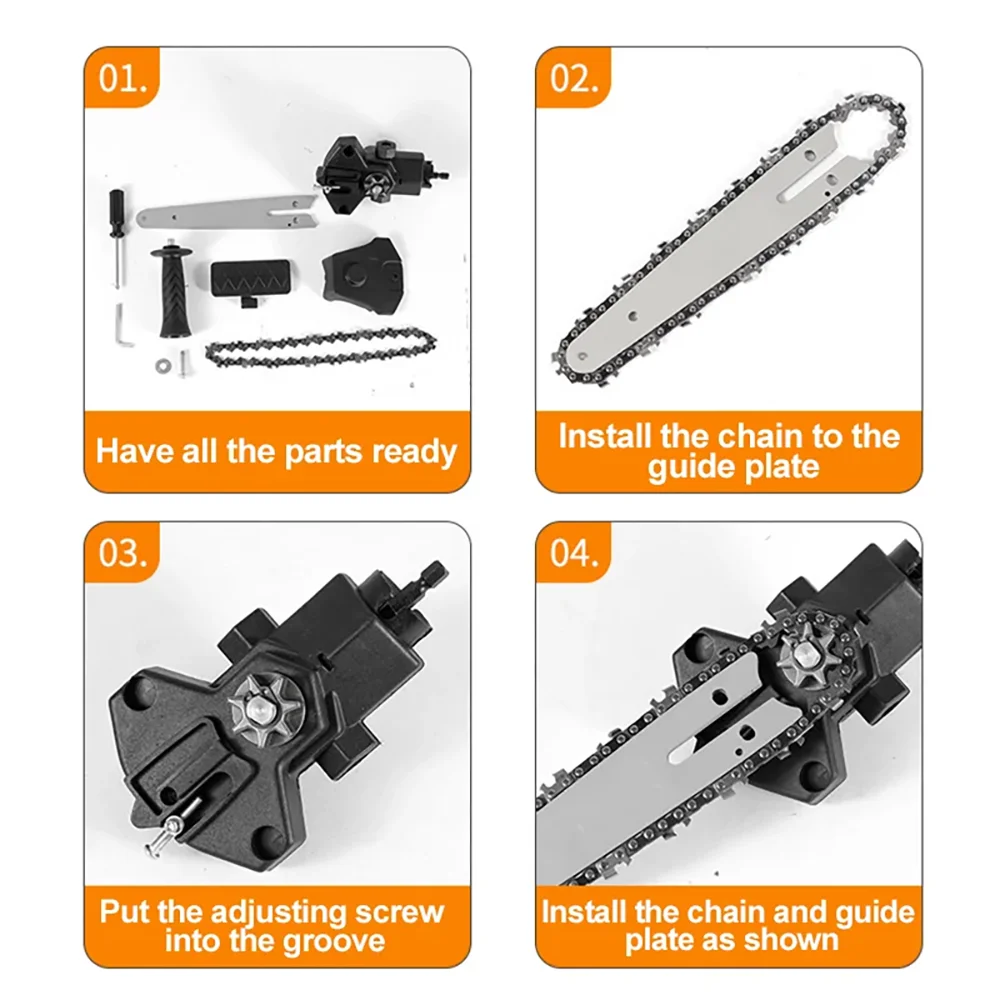 Electric Drill to Chainsaw Conversion Adapter Tool - 13