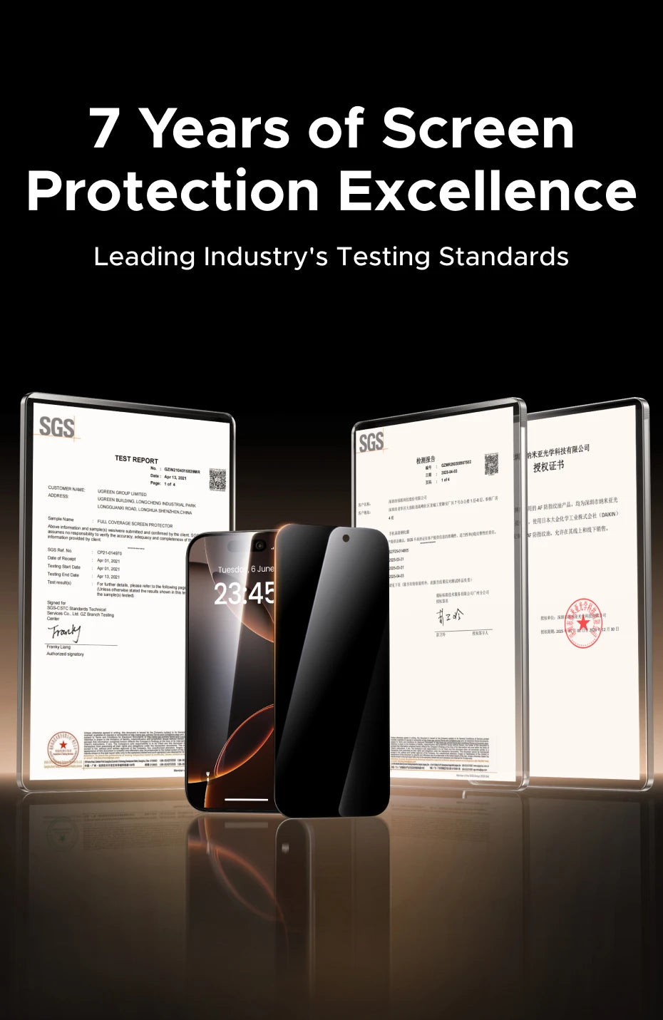 Anti-Spy Tempered Glass Privacy Screen Protector for iPhone - 8